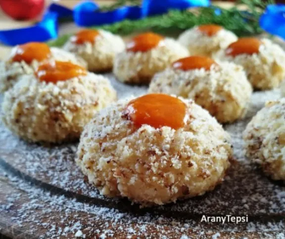 Diós-baracklekváros boszorkánypogácsa recept