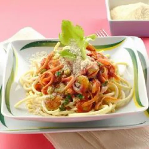 Zelleres-sonkás makaróni recept