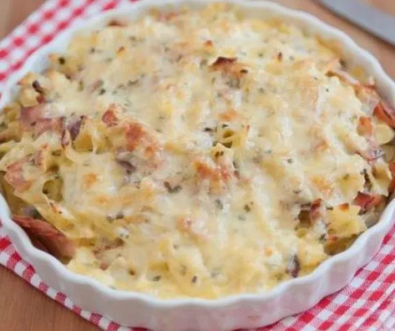 Sonkás tészta sütve recept
