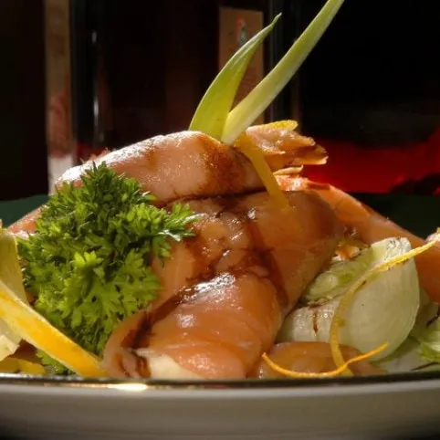 Pácolt lazac (gravlax) wasabival recept
