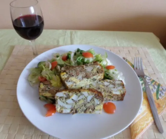 Csirkemájas-tojásos szelet recept