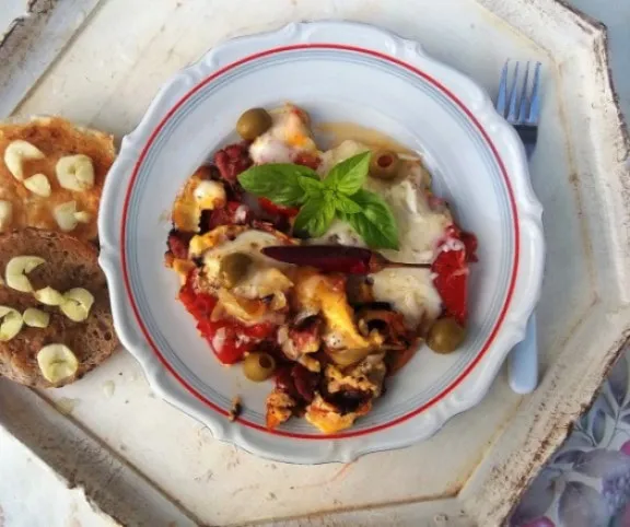 Pizzás omlett recept