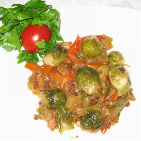 Kelbimbó mézes zöldségekkel recept