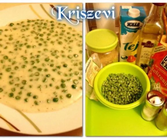 Házias zöldborsófőzelék recept