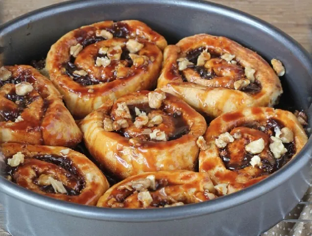 Szilvás-diós csiga recept