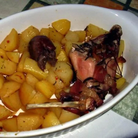 Fokhagymával spékelt nyúlpecsenye recept