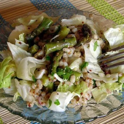 Spárgás gerslisaláta recept