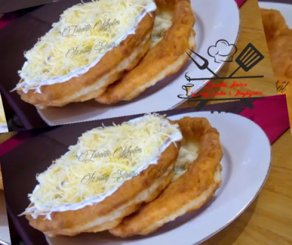 Joghurtos lángos (sajtos-tejfölös) recept