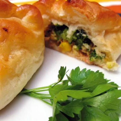 Zöldséges-húsos batyu recept