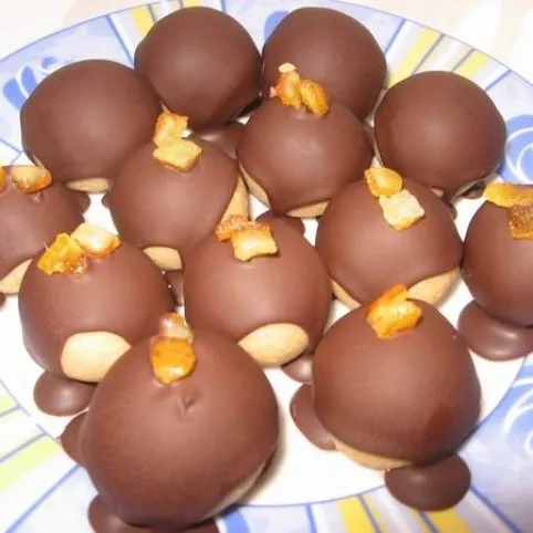Narancsos-marcipános kekszgolyók recept