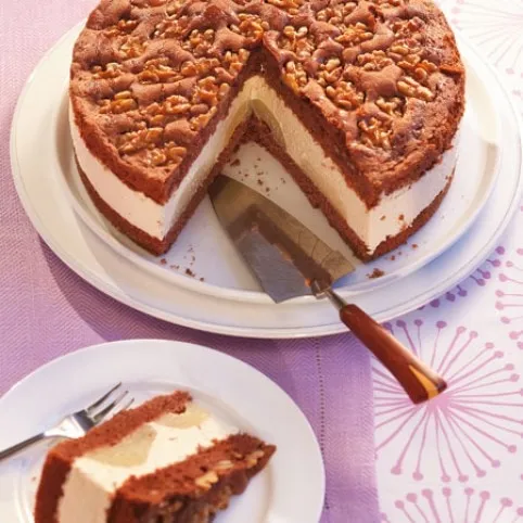 Körtetorta karamellel és dióval recept