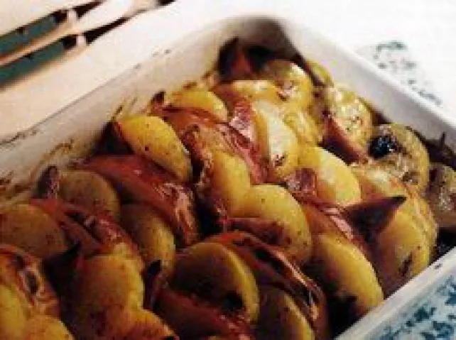 Sonkás burgonyarakottas recept