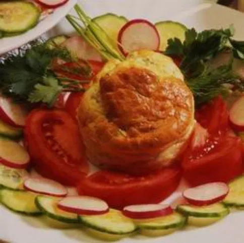 Kecskesajtos-zöldfűszeres felfújt recept