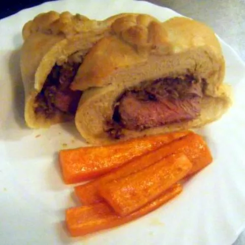 Szűzpecsenye kenyértésztában recept