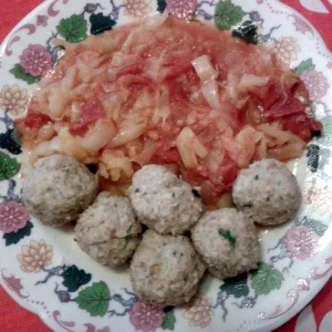 Gombás csirkeragu zabgombóccal (súlykontroll) recept