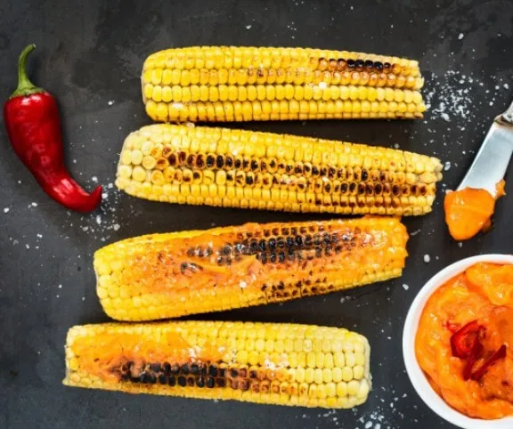Grillezett kukorica csilis vajjal recept