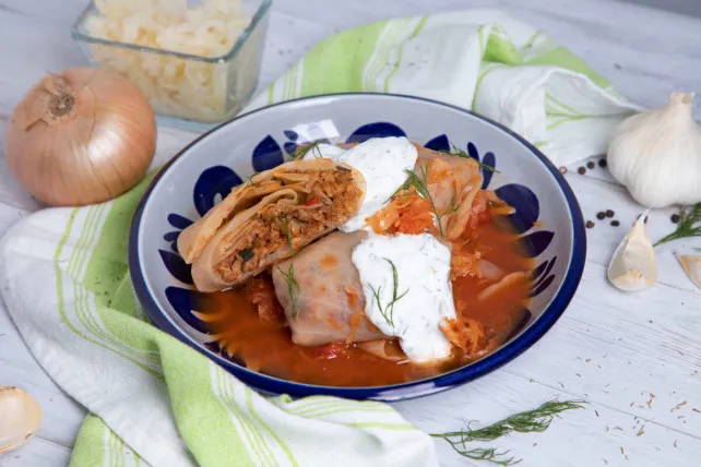 Vega töltött káposzta recept