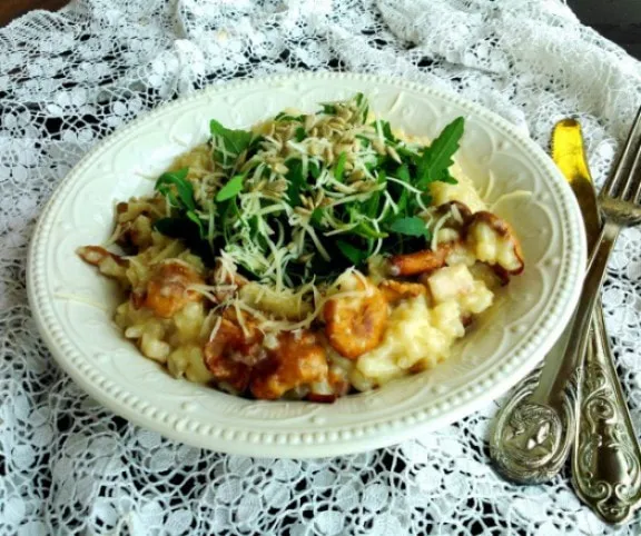 Rókagombás rizottó pezsgővel recept
