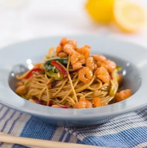 Thai garnélás tészta recept