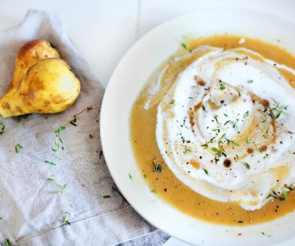 Körtés édesburgonya-krémleves recept