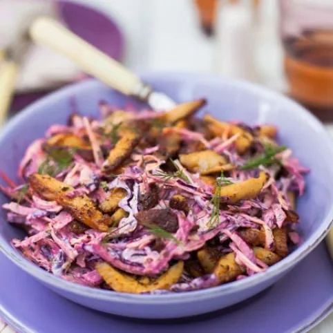 Mennyei káposztasaláta fűszeres csirkehússal  recept