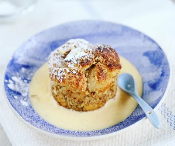 Aranygaluska-muffin vaníliasodóval recept