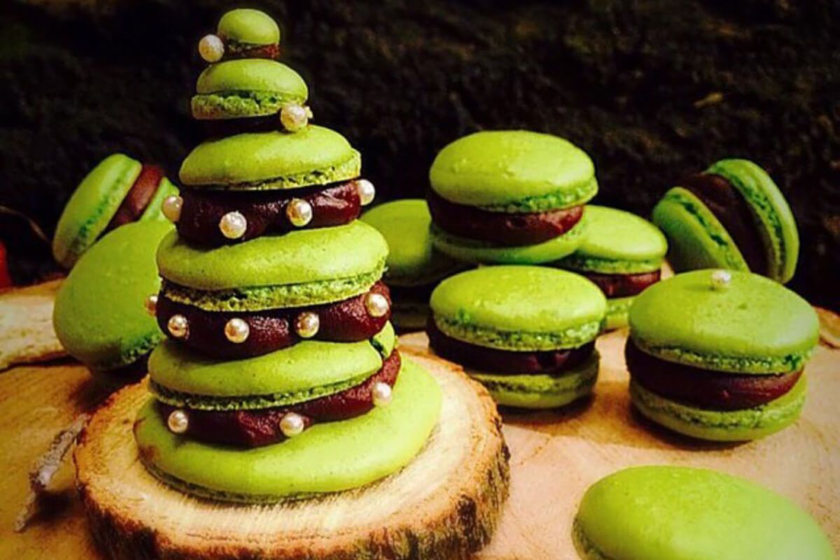 Karácsonyfa macaron