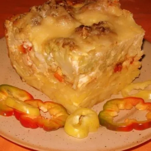 Burgonyás-csirkés rakott karfiol recept