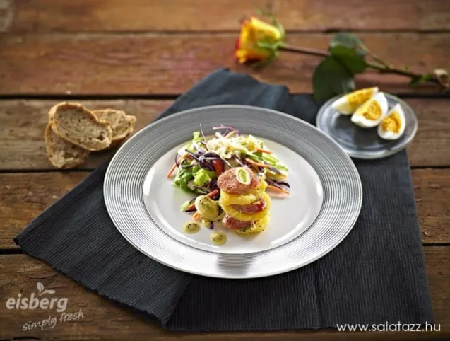 Kolbászos-burgonyás saláta recept