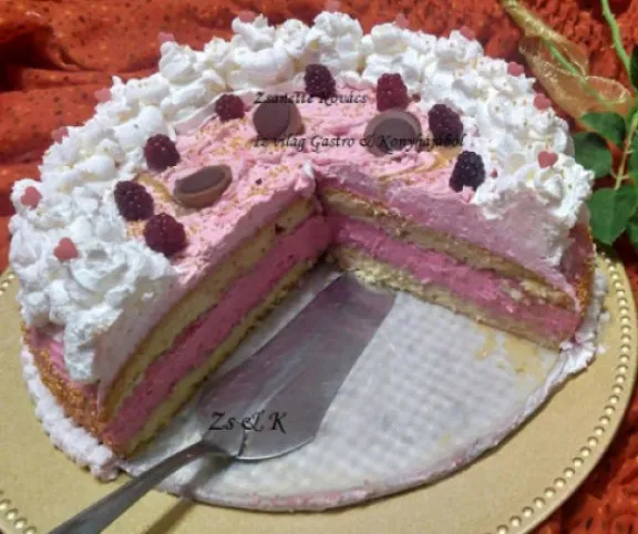 Málnakrémes torta recept