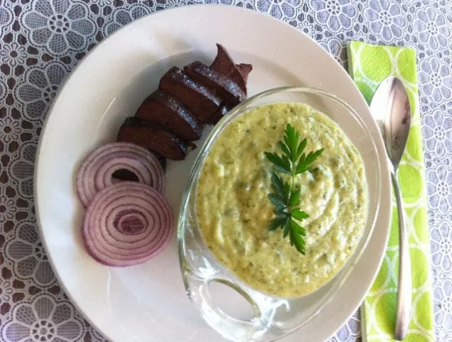 Zöldfőzelék pecsenye kacsamájjal recept