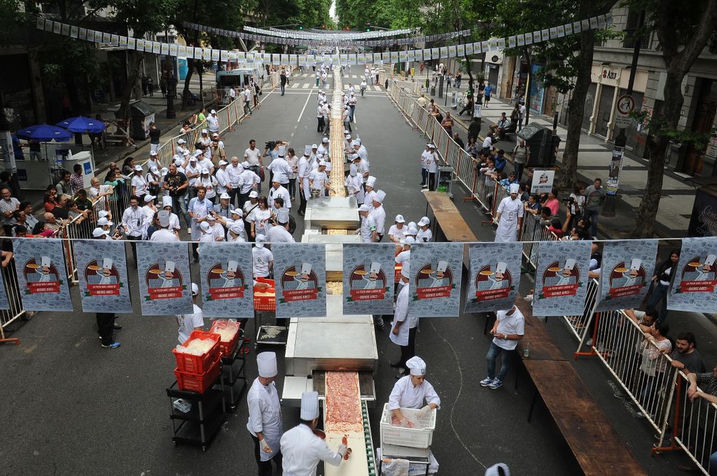 500 méteres pizza Buenos Airesben