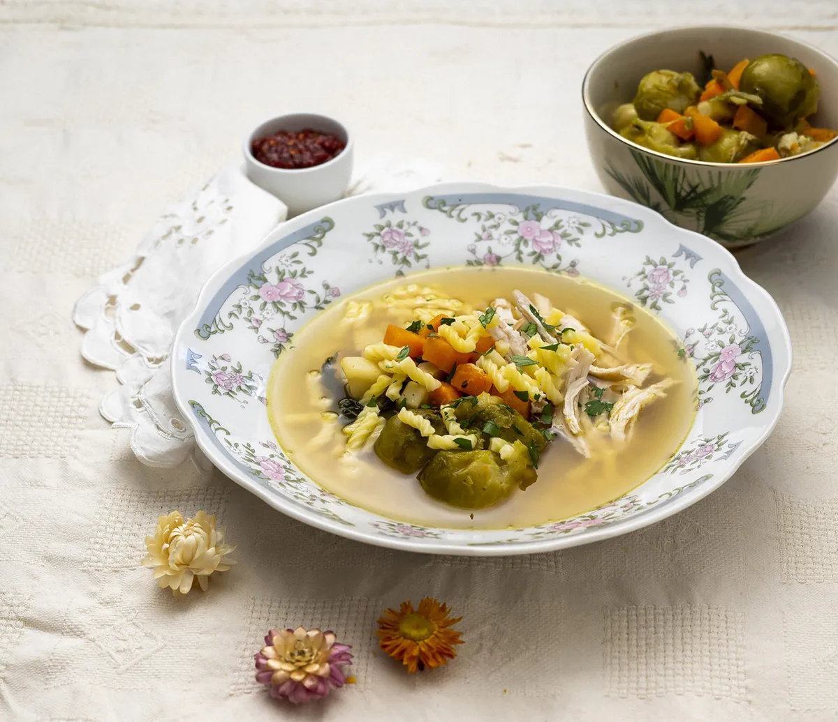 Kelbimbós csirkeleves  recept