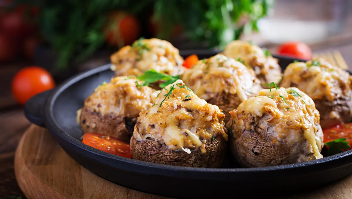 Töltött gombafejek recept