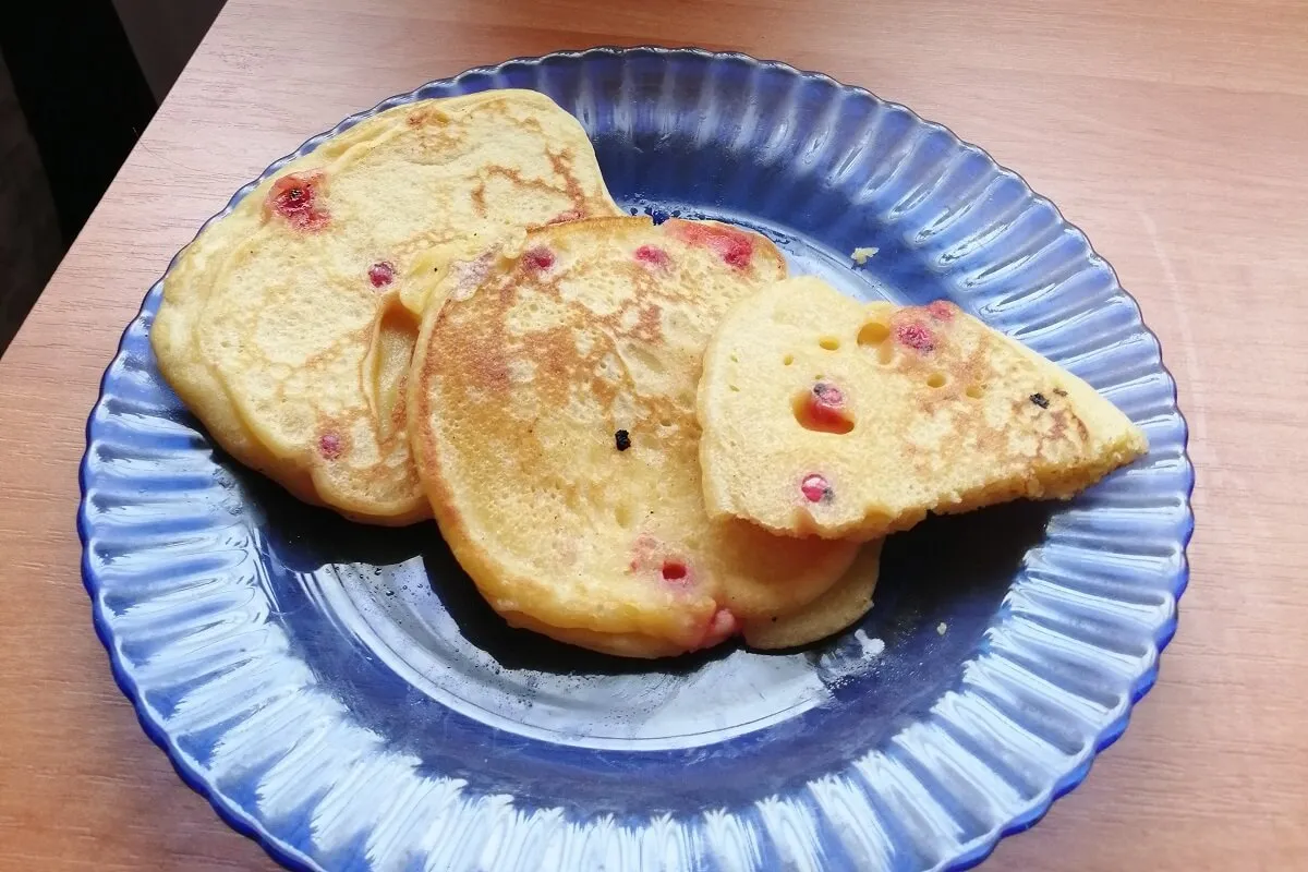 Ribizlis gofri palacsintasütőben recept
