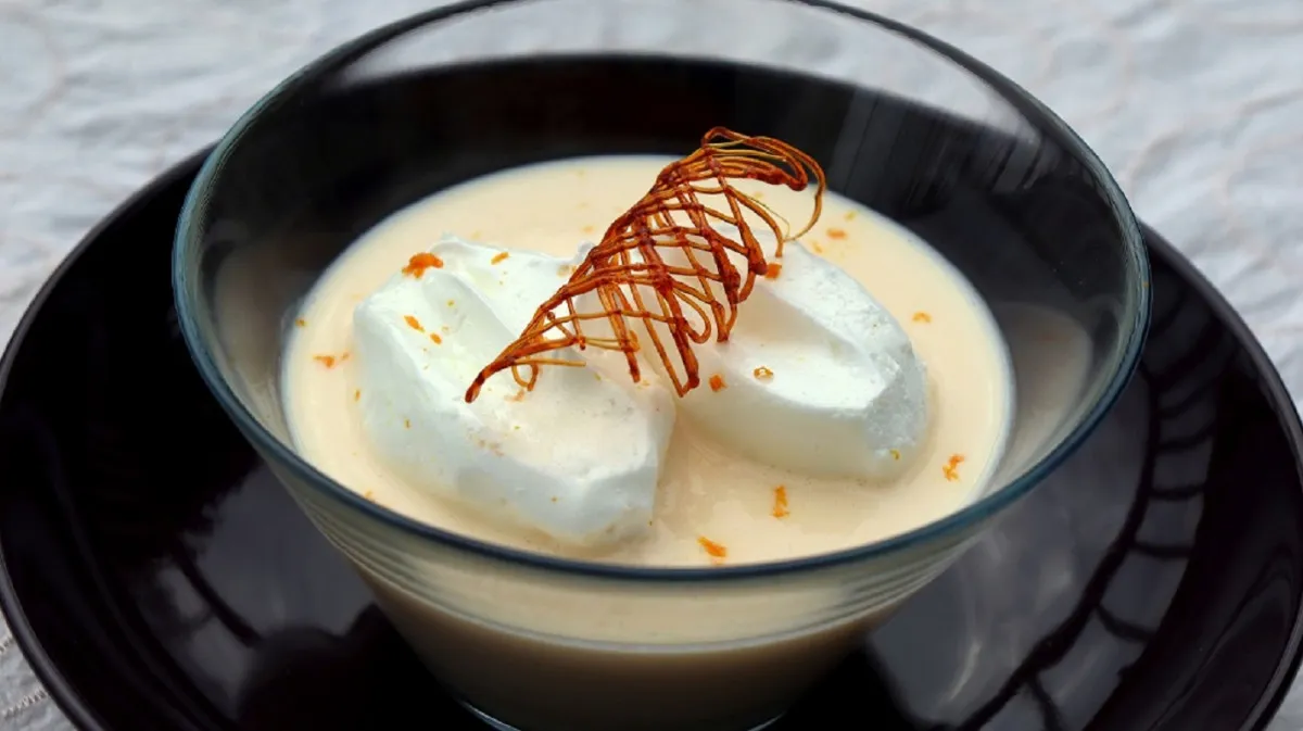 Madártej mikrózott habbal recept
