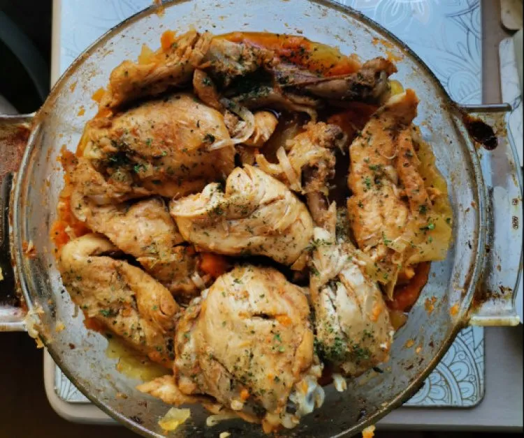 Csirkés-krumplis egytálétel  recept