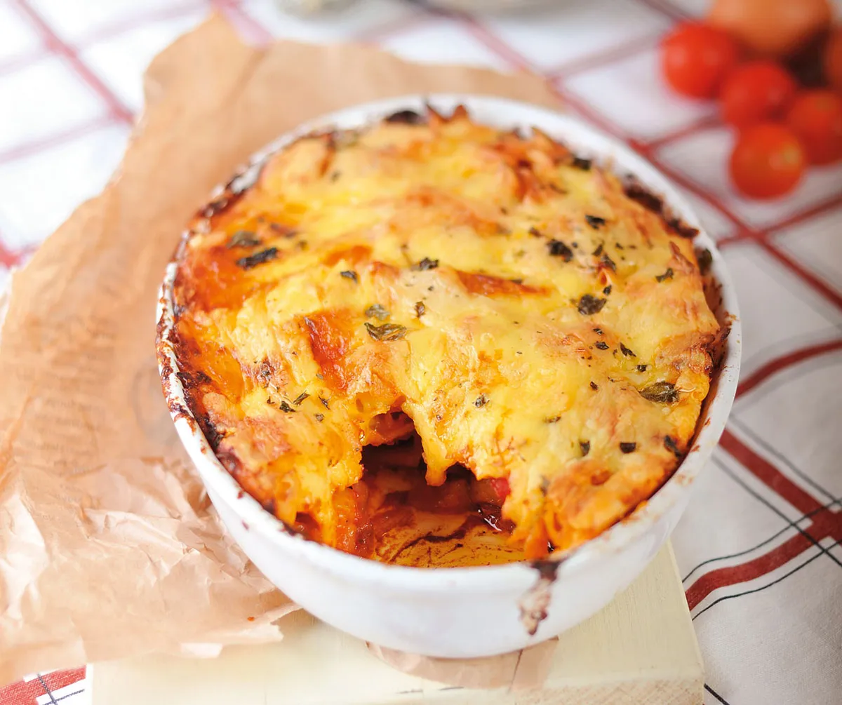  Paradicsomos-sertéshúsos rakottas recept