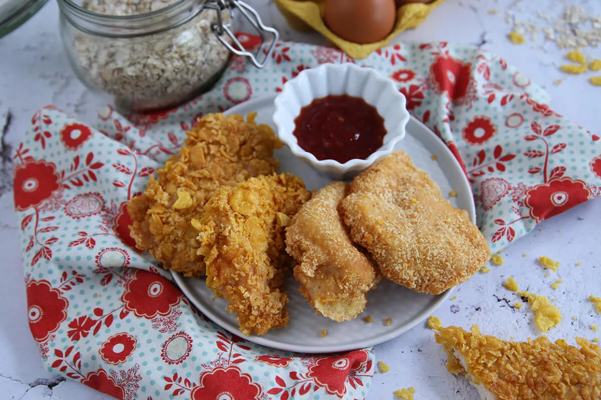 Rántott hús kétféle panírral  recept
