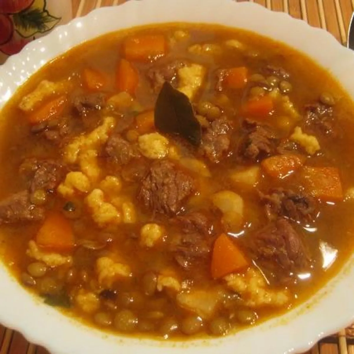 Lencsegulyás recept