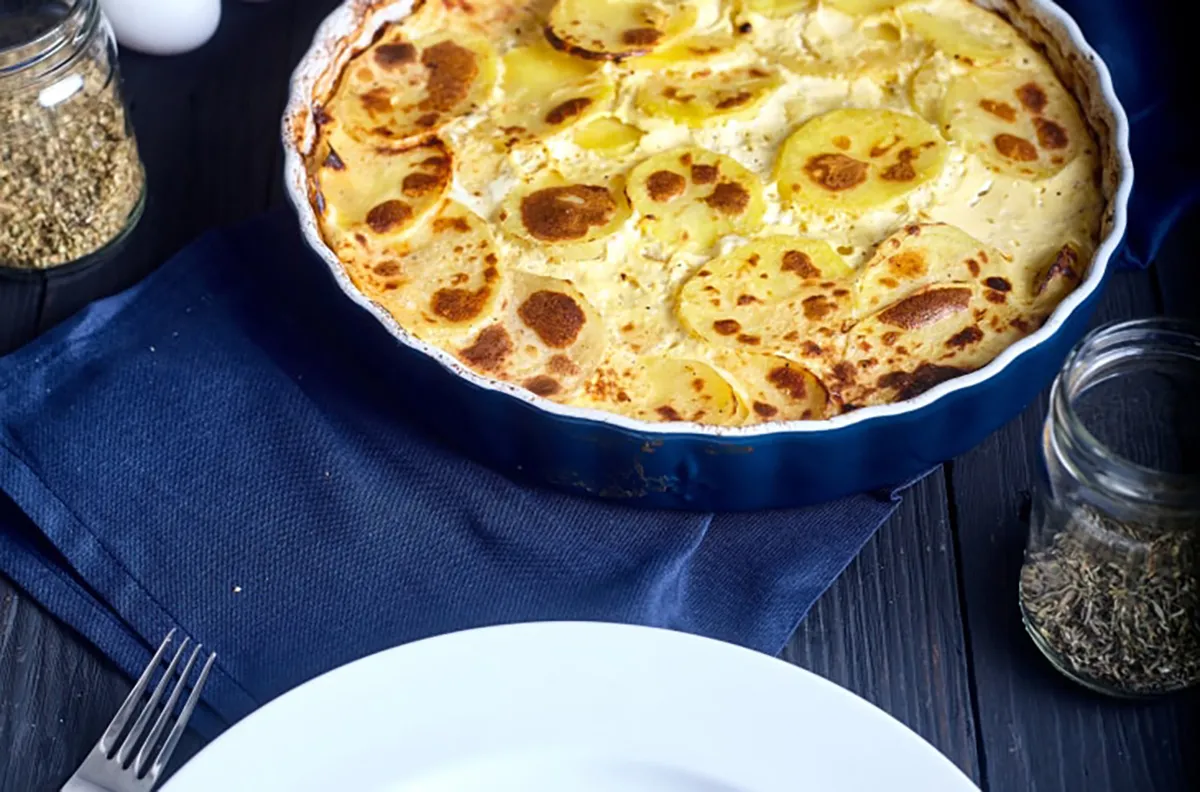 Zöldborsós rakott krumpli  recept