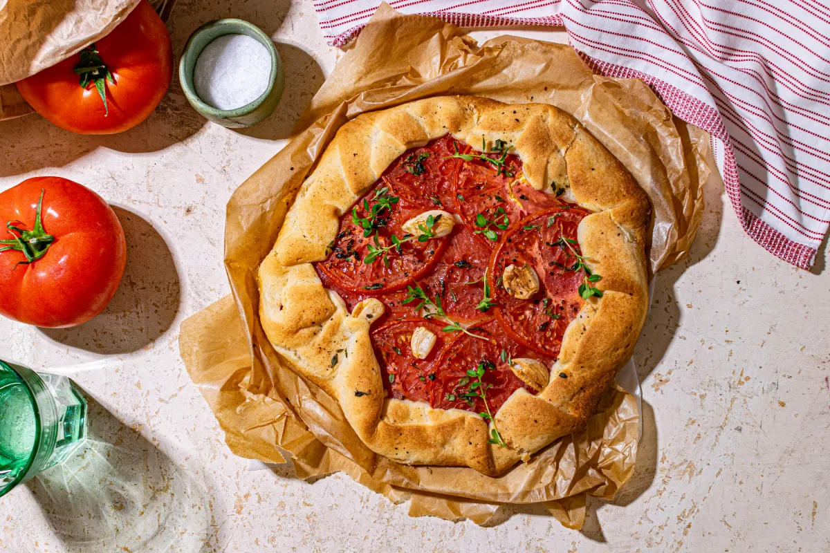 Édes-sós galette paradicsommal recept