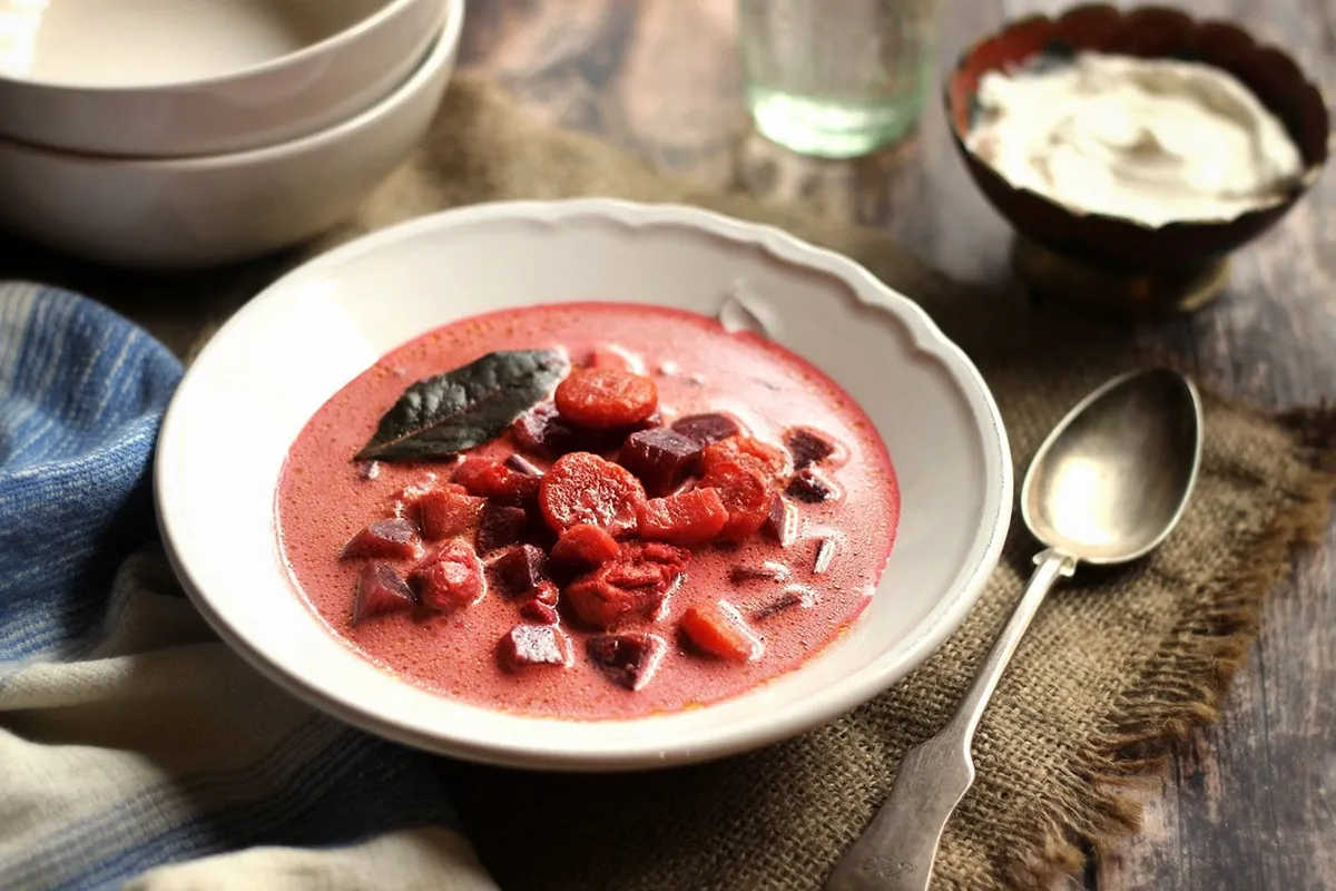 Csirkés céklaleves recept