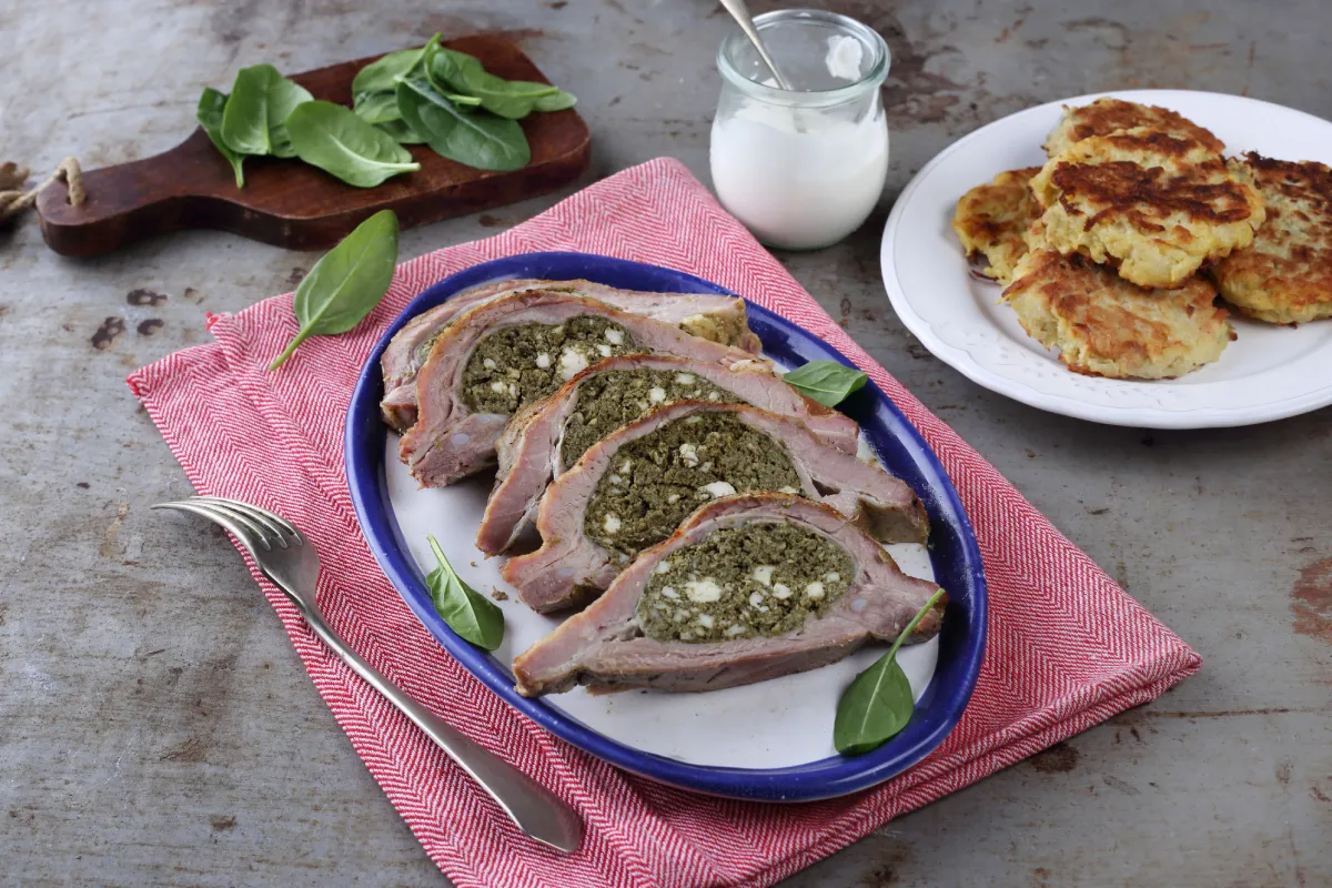 Spenótos krémmel töltött dagadó tócsnival&nbsp; recept