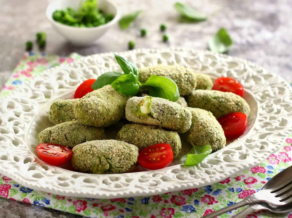 Bazsalikomos borsókrokett recept