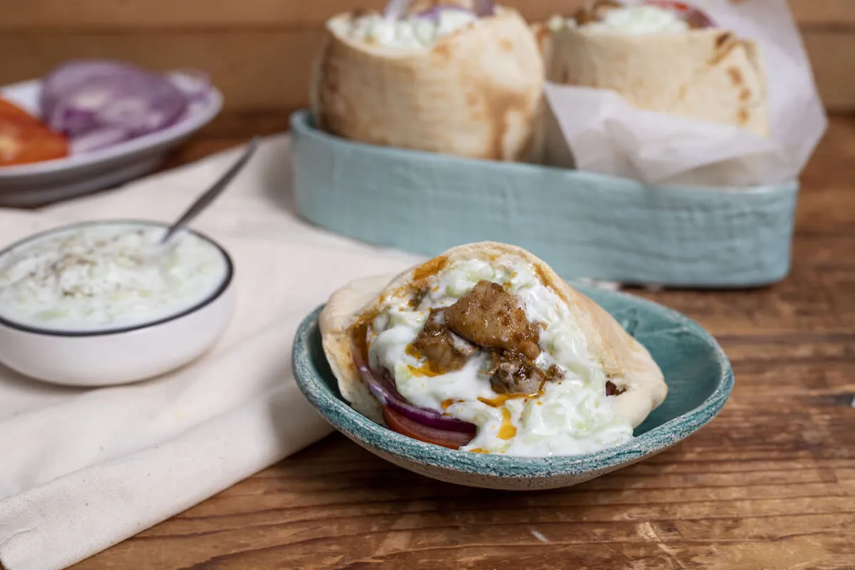 Gyros görögösen tzatzikivel recept