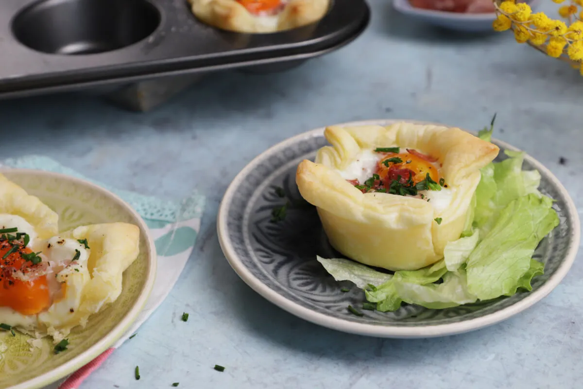 Tojásos-sonkás kosárka recept