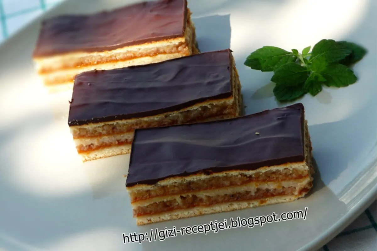 Diós zserbó recept