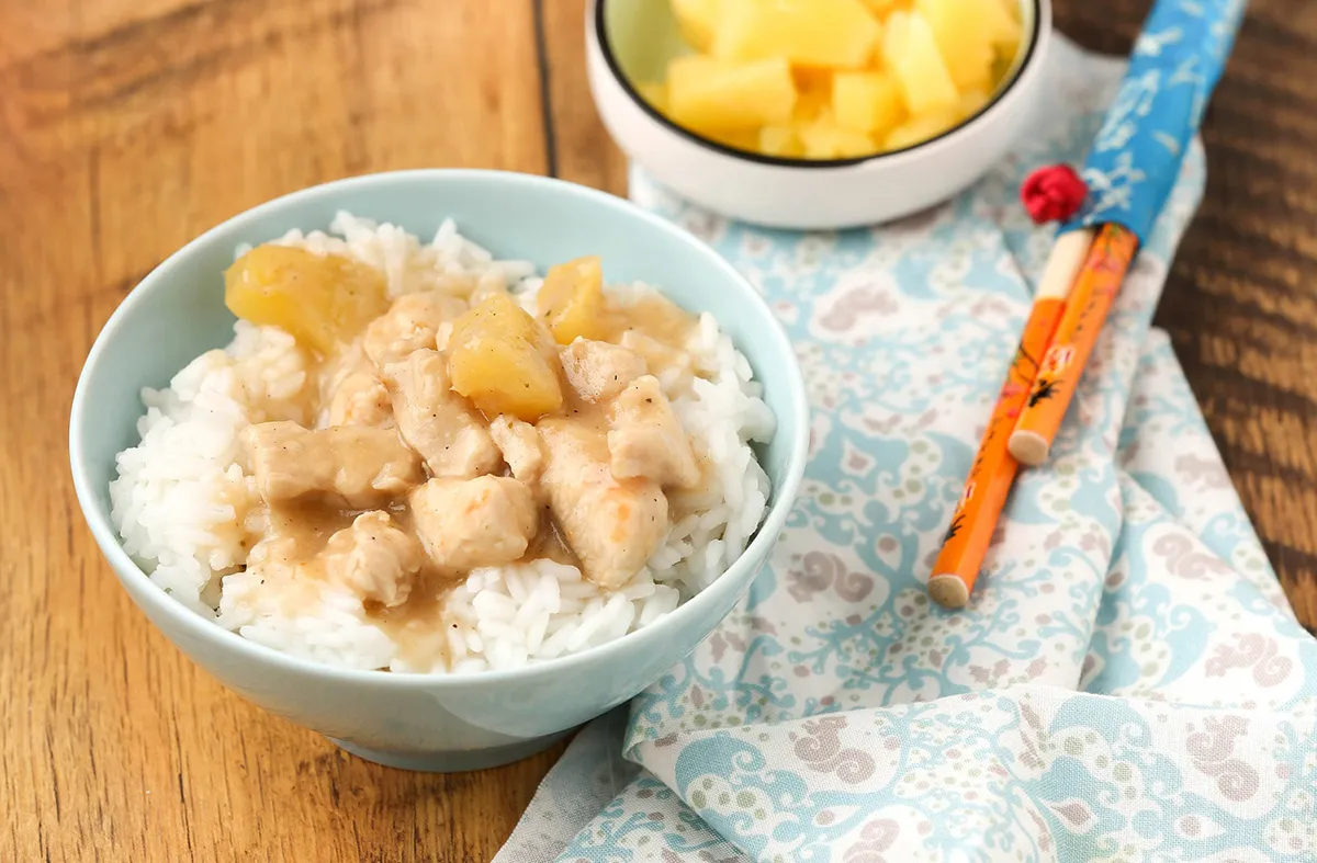Ananászos pulykamell rizzsel recept