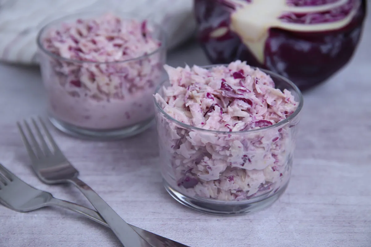 Coleslaw házi majonézzel recept